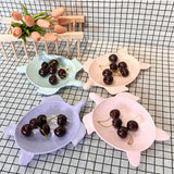Max Melamine Children Tableware Turtle Cake Snack Tray Plate Dish Rose Pink
