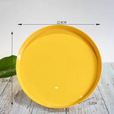 Max Vibrant Color Fruit Cake Plate Snacks Decorative Serving Tray  Yellow