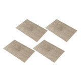 Max 4pcs Vinyl Placemats Coasters Plastic Vintage Tableware Picnic Mat Yellow