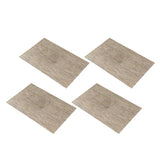 Max 4pcs Vinyl Placemats Coasters Plastic Vintage Tableware Picnic Mat Yellow
