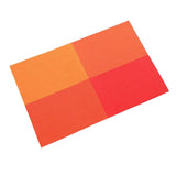 Max 4pcs Anti-slip Table Mat Heat Pad Coaster Kitchen Dining Placemat Orange