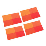 Max 4pcs Anti-slip Table Mat Heat Pad Coaster Kitchen Dining Placemat Orange