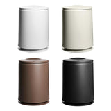 Max Classic Home Trash Can Office Creative Waste Paper Basket with Lid White