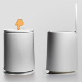 Max Classic Home Trash Can Office Creative Waste Paper Basket with Lid White