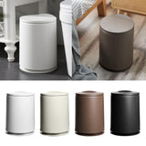 Max Classic Home Trash Can Office Creative Waste Paper Basket with Lid White