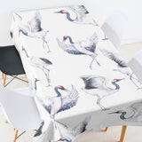 Max Tropical Plants Crane Printed Tablecloths Waterproof Polyester 140*260CM A