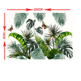 Max Tropical Plants Crane Printed Tablecloths Waterproof Polyester 140*260CM D