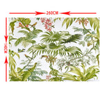 Max Tropical Plants Crane Printed Tablecloths Waterproof Polyester 140*260CM F