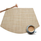Max Heat-insulated Tableware Mat Table Mat Dining Pad Beige Vertical Stripes