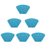 Max 6pcs PVC Fan-Shaped Slip-Proof Heat-Insulating Cushion Placemat Blue