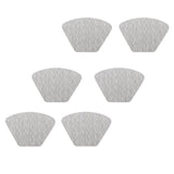 Max 6pcs PVC Fan-Shaped Slip-Proof Heat-Insulating Cushion Placemat Silver Gray