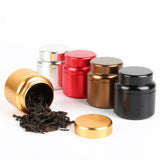 Max Aluminum Storage Box Coffee Tea Tins Canisters With Airtight Lids Black