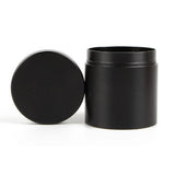 Max Small Metal Storage Box Coffee Tea Tins Canisters With Airtight Lids Black