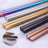 Maxbell 304 Stainless Steel Square Chopsticks Polished for Kitchen Hotel Rose Gold - Aladdin Shoppers