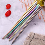 Maxbell 304 Stainless Steel Square Chopsticks Polished for Kitchen Hotel Black - Aladdin Shoppers