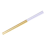 Maxbell 304 Stainless Steel Square Chopsticks Polished for Kitchen Hotel White Gold - Aladdin Shoppers