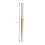 Maxbell 304 Stainless Steel Square Chopsticks Polished for Kitchen Hotel White Gold - Aladdin Shoppers