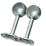 2Pcs Stainless Steel Bracket Clothes Ceiling Fitting Parts Supports Size 2
