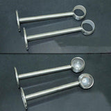 Max 2Pcs Stainless Steel Bracket Clothes Ceiling Fitting Parts Supports Size 3