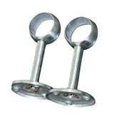 Max 2pcs Stainless Steel Wardrobe Pipe Lever Support Closet Rod Bracket Flange B