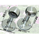Max 2pcs Stainless Steel Wardrobe Pipe Lever Support Closet Rod Bracket Flange C