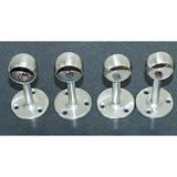 Max 2pcs Stainless Steel Wardrobe Pipe Lever Support Closet Rod Bracket Flange C