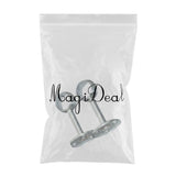 Max 2pcs Stainless Steel Wardrobe Pipe Lever Support Closet Rod Bracket Flange C