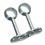 Max 2pcs Stainless Steel Wardrobe Pipe Lever Support Closet Rod Bracket Flange C