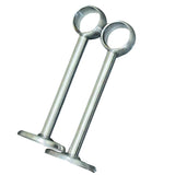 Max 2pcs Stainless Steel Wardrobe Pipe Lever Support Closet Rod Bracket Flange F