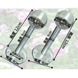 Max 2pcs Stainless Steel Wardrobe Pipe Lever Support Closet Rod Bracket Flange F