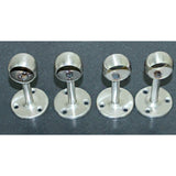 Max 2pcs Stainless Steel Wardrobe Pipe Lever Support Closet Rod Bracket Flange G