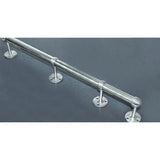 Max 2pcs Stainless Steel Wardrobe Pipe Lever Support Closet Rod Bracket Flange G