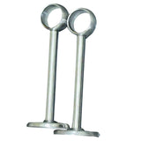 Max 2pcs Stainless Steel Wardrobe Pipe Lever Support Closet Rod Bracket Flange G