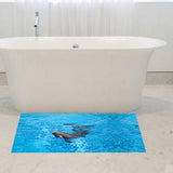 Max 3D Wall Sticker Self Adhesive Tile Wall Sticker DIY Floor Decor Dolphin