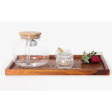Max Hollow Cherry Wood Tray Wooden Plate Home Tea Cup Tea Tray 36X27X2cm