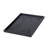 Max Hollow Cherry Wood Tray Wooden Plate Home Tea Cup Tea Tray 36X27X2cm Black