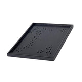 Max Hollow Cherry Wood Tray Wooden Plate Home Tea Cup Tea Tray 36X27X2cm Black