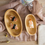 Max Wooden Salad Bowl Wavy Serving Bowl Mixing Bowl for Dessert Fruit 17X10X4cm