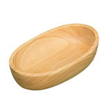 Max Wooden Salad Bowl Wavy Serving Bowl Mixing Bowl for Dessert Fruit 17X10X4cm