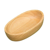 Max Wooden Salad Bowl Wavy Serving Bowl Mixing Bowl for Dessert Fruit 17X10X4cm