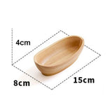 Max Wooden Salad Bowl Wavy Serving Bowl Mixing Bowl for Dessert Fruit 15X8X4cm
