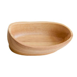 Max Wooden Salad Bowl Wavy Serving Bowl Mixing Bowl for Dessert Fruit 15X8X4cm