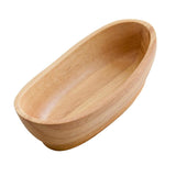 Max Wooden Salad Bowl Wavy Serving Bowl Mixing Bowl for Dessert Fruit 15X8X4cm