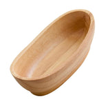 Max Wooden Salad Bowl Wavy Serving Bowl Mixing Bowl for Dessert Fruit 15X8X4cm