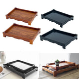 Max Wood Serving Tray Breakfast Decorative Food Coffee Tea  360X250X55mm Light