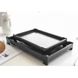 Max Wood Serving Tray Breakfast Decorative Food Coffee Tea  360X250X55mm Light