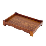 Max Wood Serving Tray Breakfast Decorative Food Coffee Tea  360X250X55mm Light