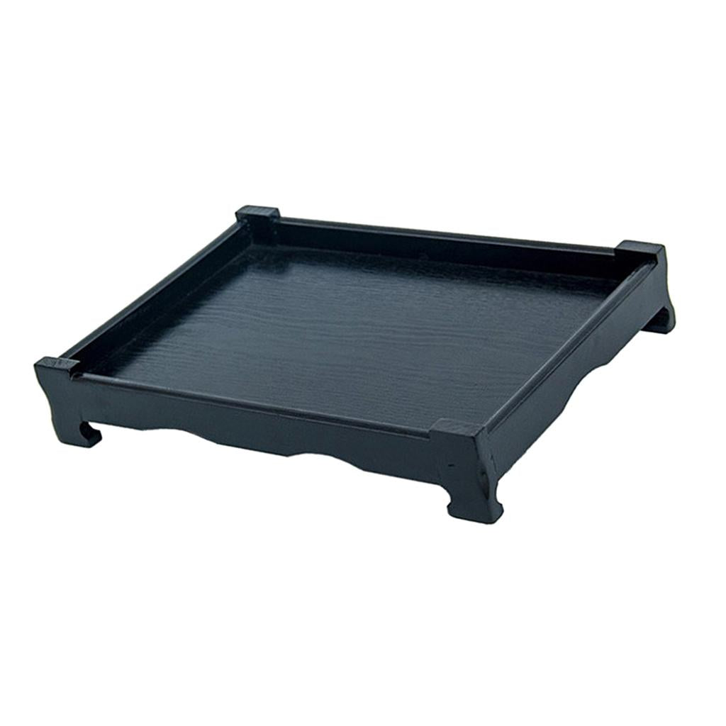 Maxbell  Wood Serving Tray Breakfast Decorative Food Coffee Tea 360X250X55cm black