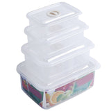 Max Food Storage Container Refrigerator Organizer Box Rectangle Transparent