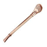 Maxbell 304 stainless steel straw filter mixing spoon - silver Rose Golden - Aladdin Shoppers